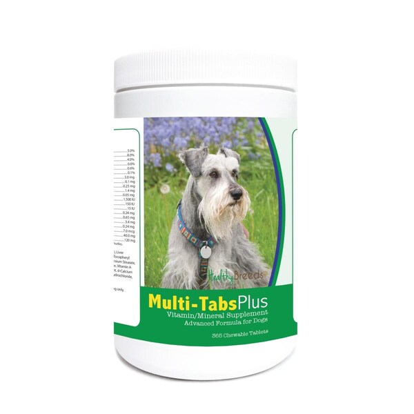 Healthy Breeds Miniature Schnauzer Multi-Tabs Plus Chewable Tablets, 365PK 840235123320 - main